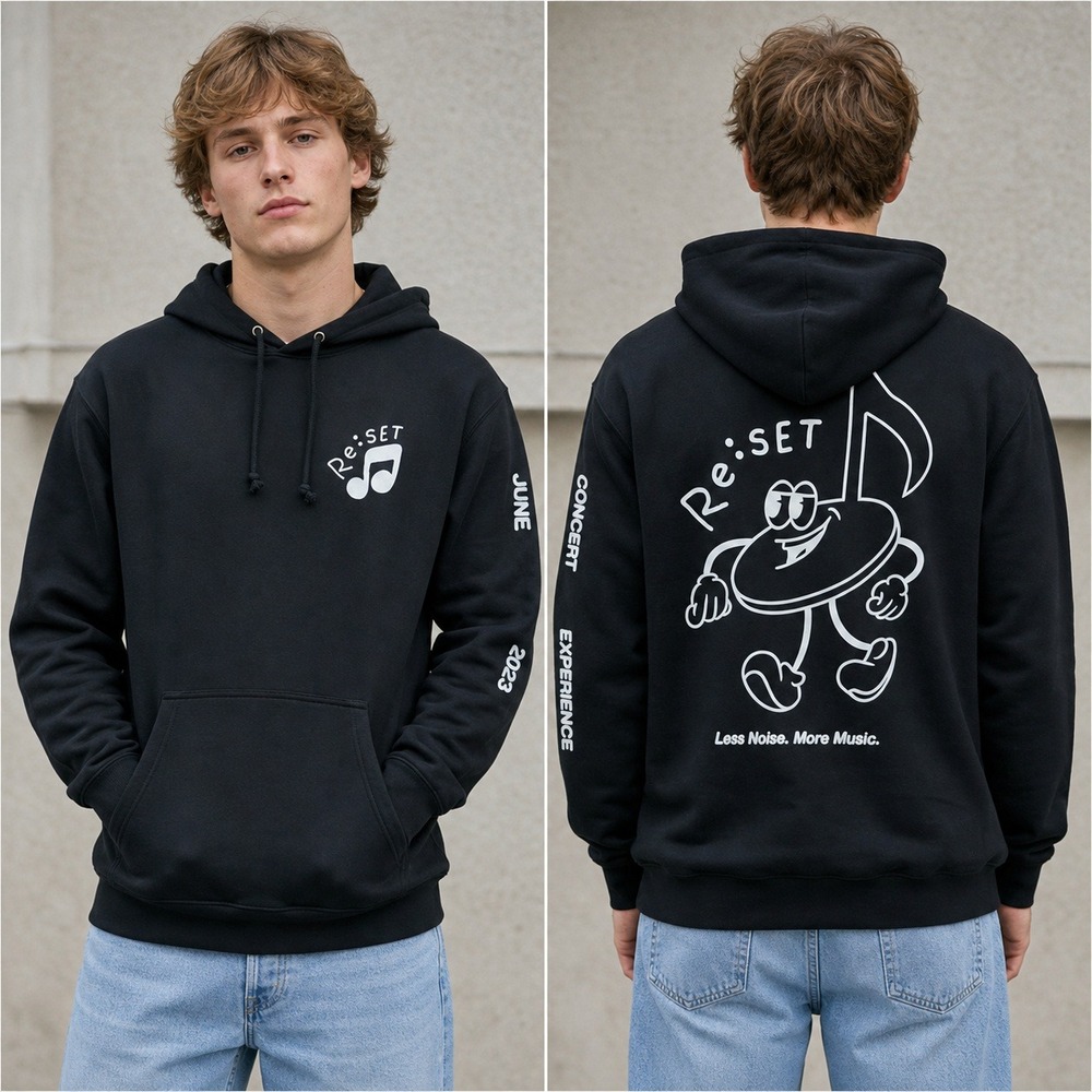 Re:SET Concert‎ Experience 2023 Tour Hoodie Black Music Graphic Mens Medium
